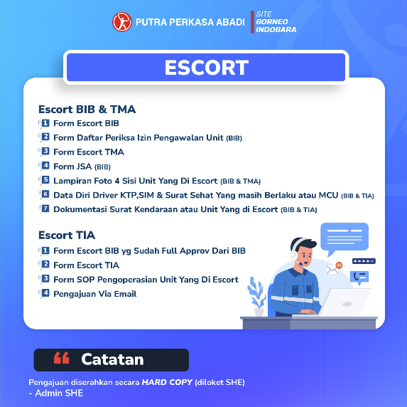 Prosedur Pengajuan Escort Unit