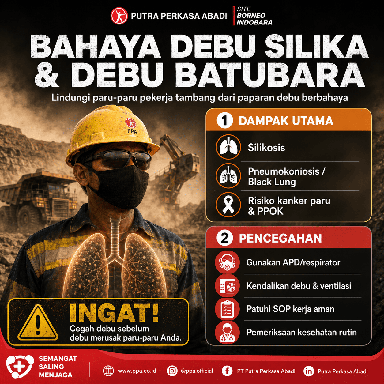 Bahaya Debu Silika dan Debu Batu Bara