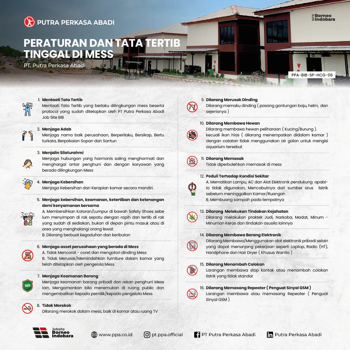 Informasi Tata Tertib Mess