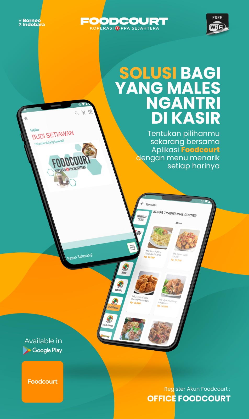 Cara Registrasi Aplikasi Foodcourt (Pujasera PPA)