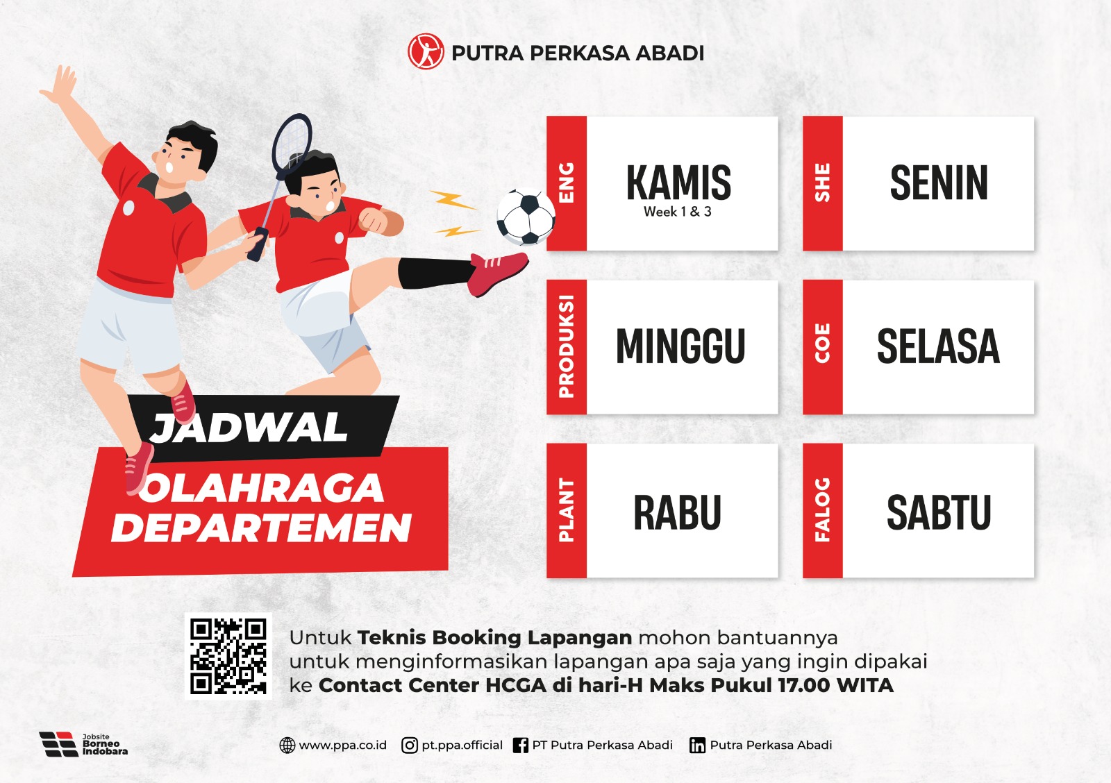 Jadwal Olahraga Departemen