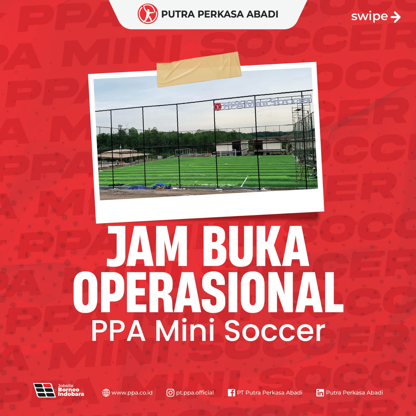 Informasi Jam Buka Operasional PPA Mini Soccer