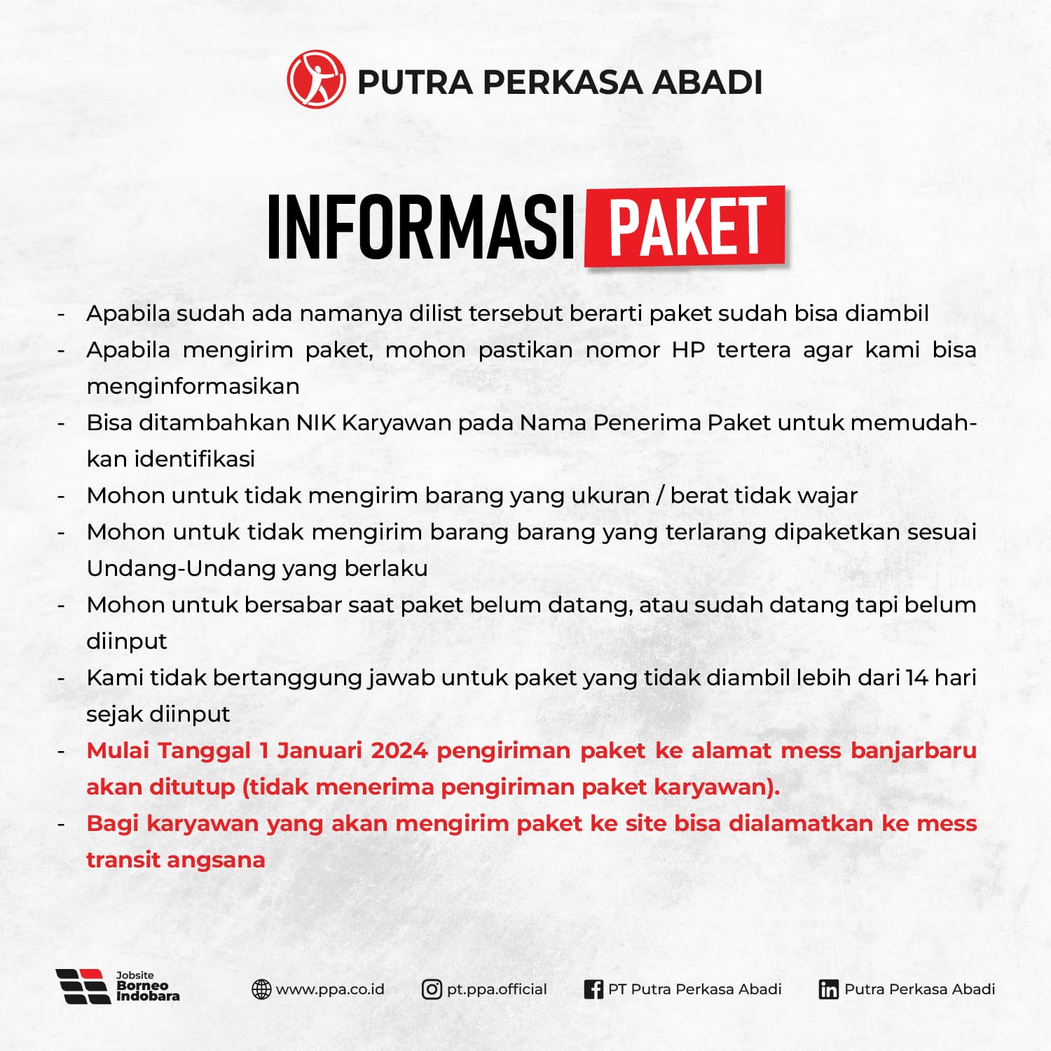 Informasi Paket Karyawan